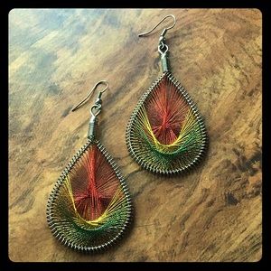Rasta Teardrop Earrings